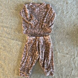 Fornia Kids Pink w/ Cheetah Print Loungewear 18mo